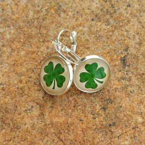 Handcrafted Four Leaf Clover Earrings- $8 with Free Shipping