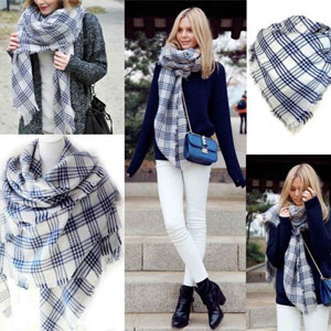 Plaid Blanket Scarf - $14.50 with Free Shipping