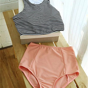 Striped High Waisted Swimsuit - $18 with FREE SHipping!